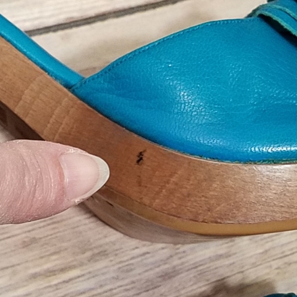 YSL Tom Ford era Nadja blue rosette heels 38 - Picture 13 of 14